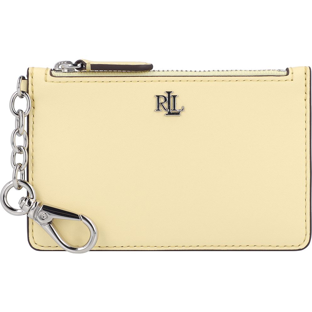 Lauren Ralph Lauren Zip Card Portafoglio chiave Vera Pelle 13 cm