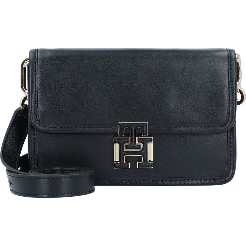 Tommy Hilfiger TH Logo Leather Borsa a tracolla Vera Pelle 20 cm Tommy Hilfiger TH Logo Leather Borsa a tracolla Vera Pelle 20 cm