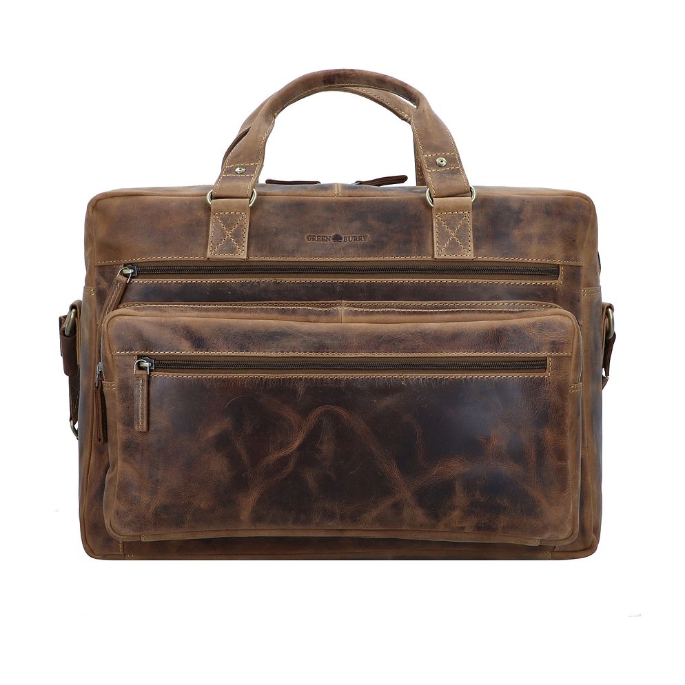 Greenburry Vintage Valigetta Vera Pelle 43 cm Vano porta PC
