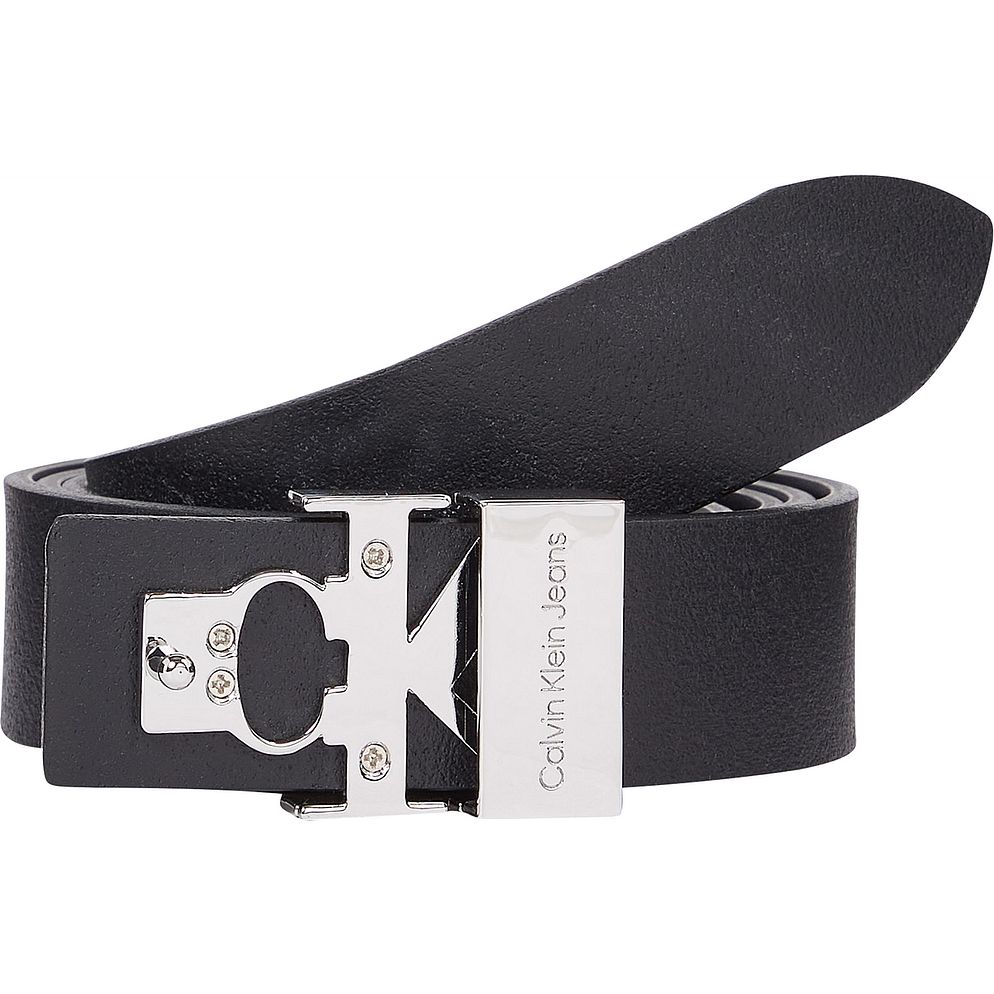 Calvin Klein Jeans Monogram Cintura Vera Pelle