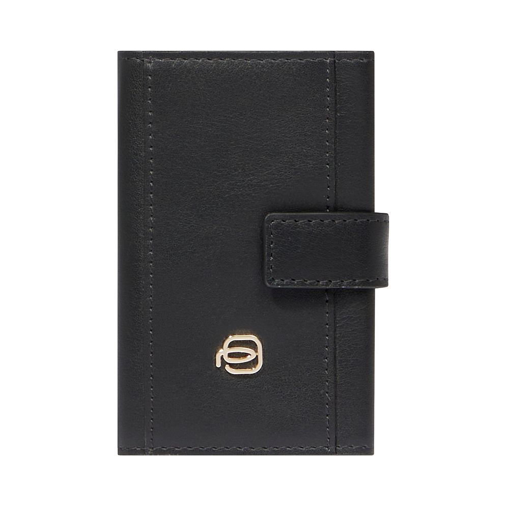 Piquadro Circle Custodia per carta di credito Protezione RFID Vera Pelle 6.5 cm