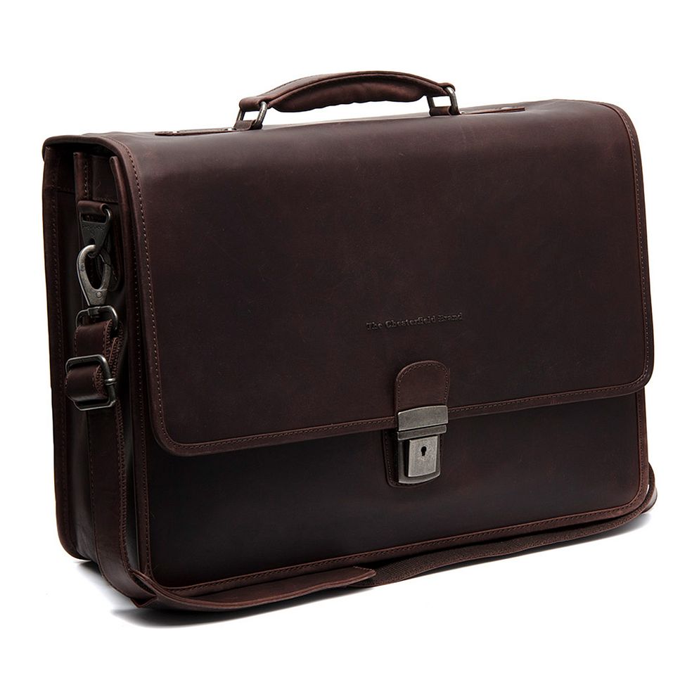The Chesterfield Brand Glenwood Cartella Messenger Vera Pelle 42 cm Vano porta PC