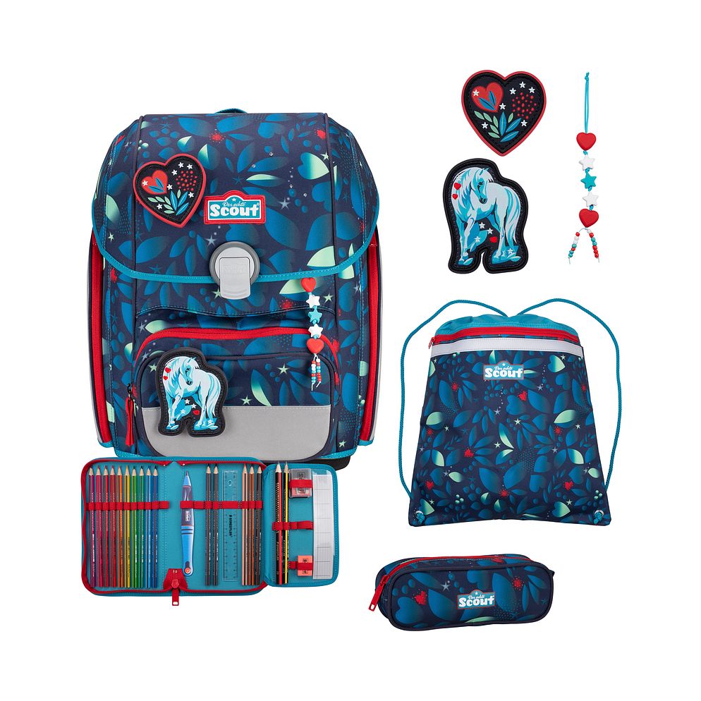 Scout Genius LED Set di borse per la scuola 4 pezzi