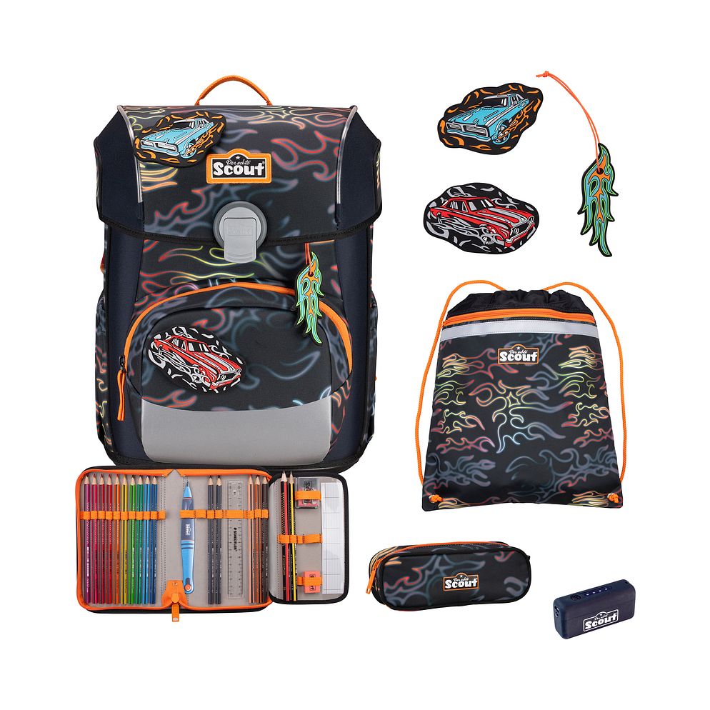 Scout Neo Exklusiv Safety Light Juego de mochilas escolares 5 piezas Scout Neo Exklusiv Safety Light Juego de mochilas escolares 5 piezas