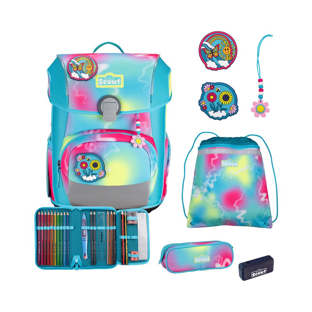 Scout Neo Exklusiv Safety Light Juego de mochilas escolares 5 piezas