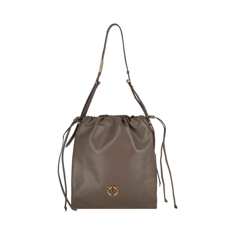PINKO Slouchy Borsa a spalla Vera Pelle 31 cm