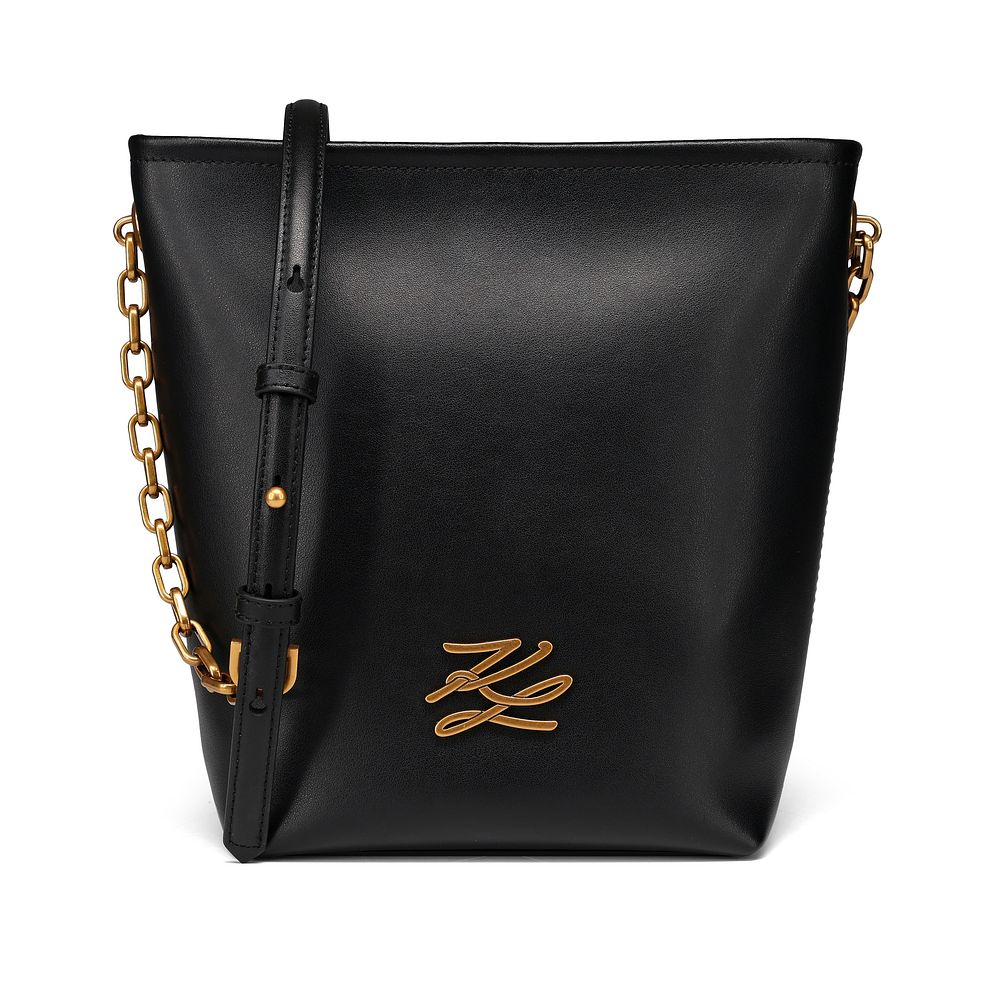 Karl Lagerfeld Autograph Borsa a tracolla Vera Pelle 23 cm Karl Lagerfeld Autograph Borsa a tracolla Vera Pelle 23 cm