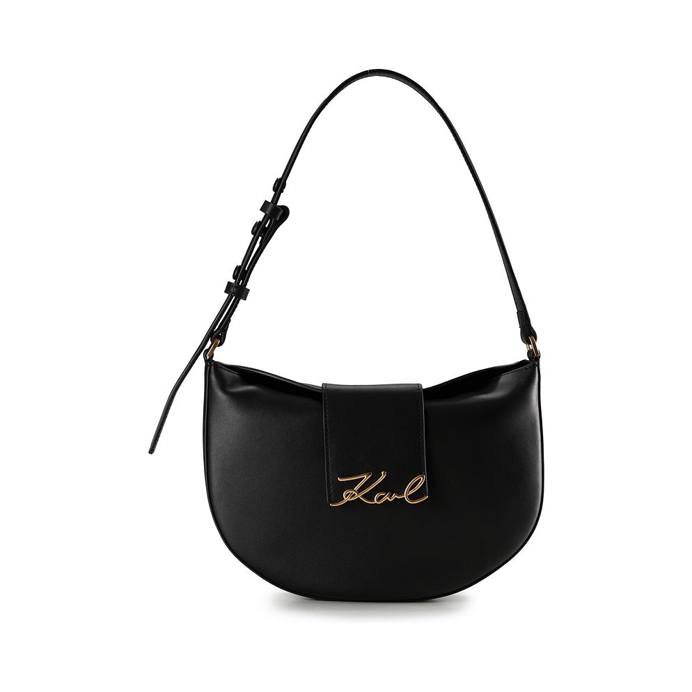 Karl Lagerfeld Signature Borsa a spalla Vera Pelle 27 cm