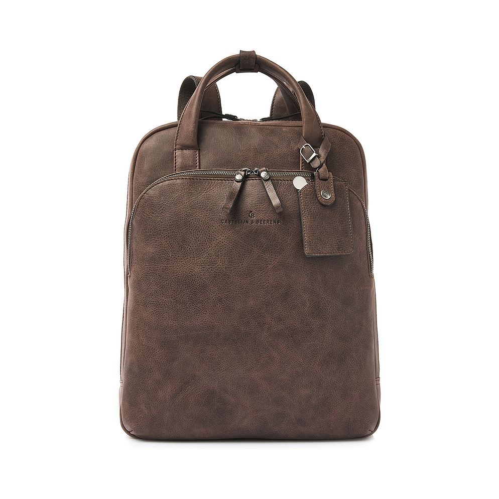 Castelijn & Beerens Carisma Zaino da giorno Protezione RFID Vera Pelle 40 cm Vano porta PC