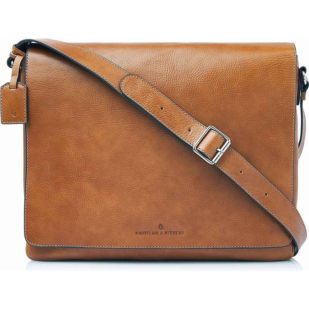 Castelijn & Beerens Mark Cartella Messenger Protezione RFID Vera Pelle 39 cm Vano porta PC