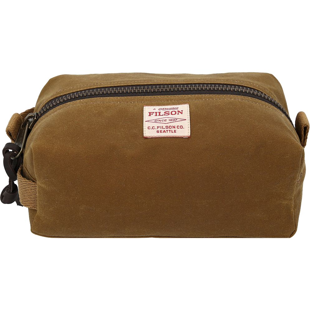 Filson Tin Cloth Borsa da toilette Vera Pelle 23 cm
