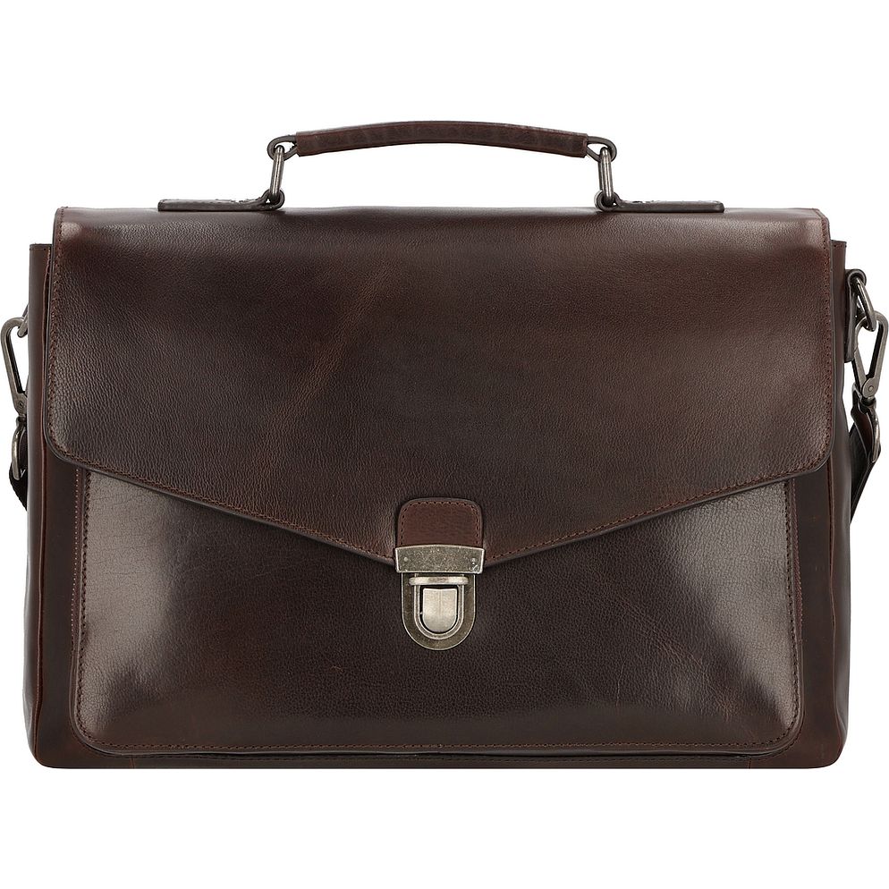 Leonhard Heyden Roma Valigetta Vera Pelle 40 cm Vano porta PC