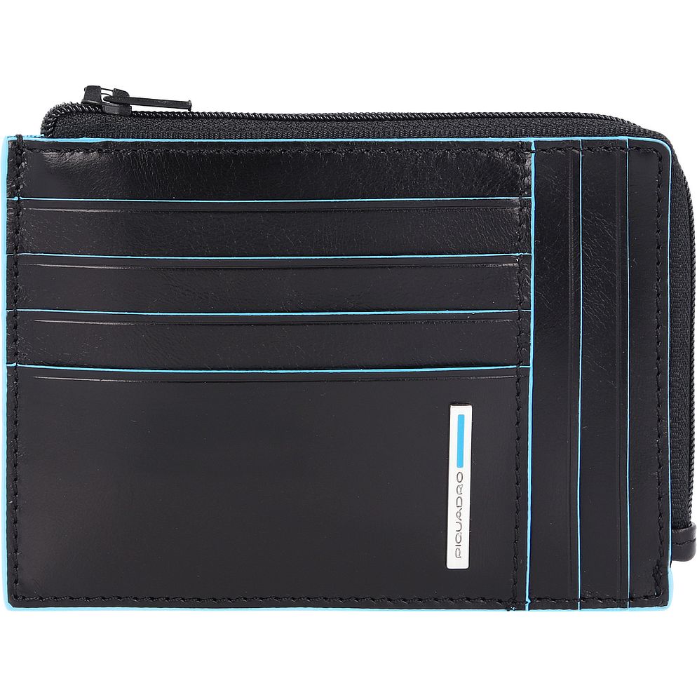 Piquadro Blue Square Custodia per carta di credito Protezione RFID Vera Pelle 12 cm Scatola regalo Piquadro Blue Square Custodia per carta di credito Protezione RFID Vera Pelle 12 cm Scatola regalo