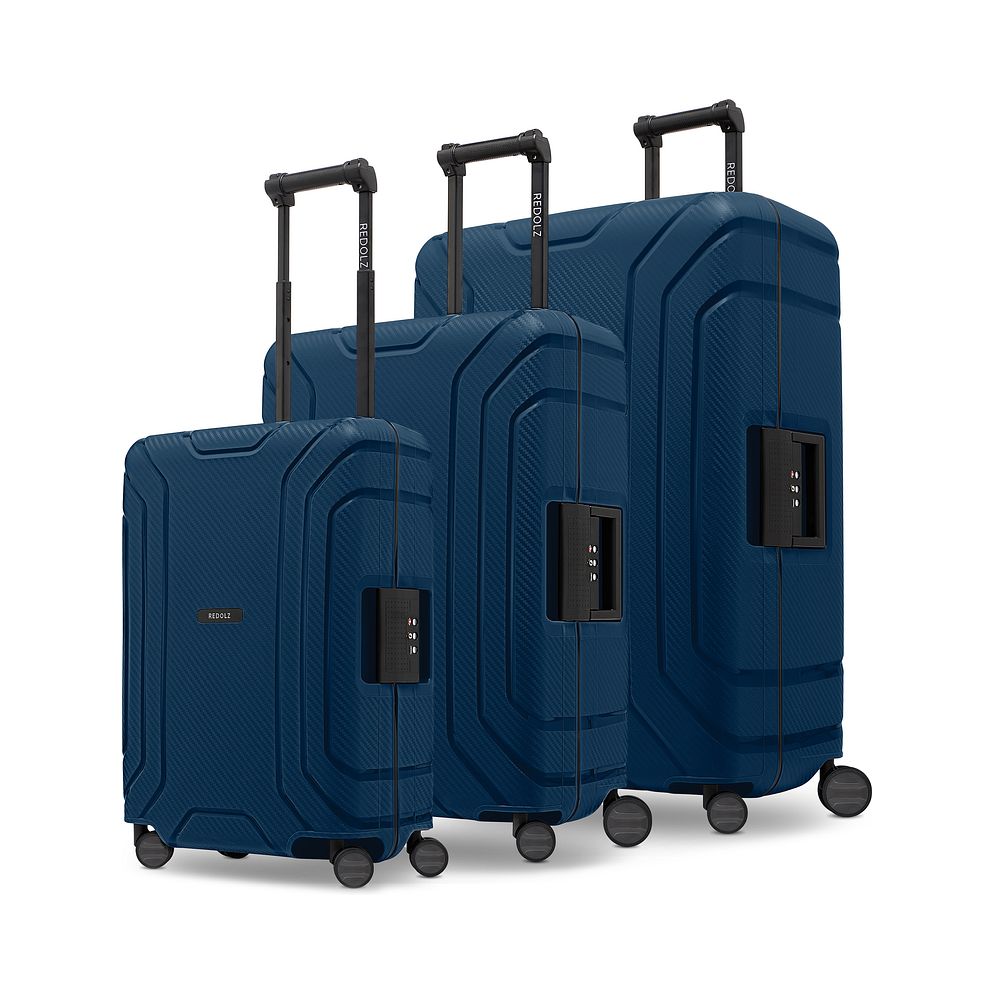 Redolz Set di valigie Essentials 15 a 4 ruote, 3 pezzi, con chiusura a tre punti Redolz Set di valigie Essentials 15 a 4 ruote, 3 pezzi, con chiusura a tre punti