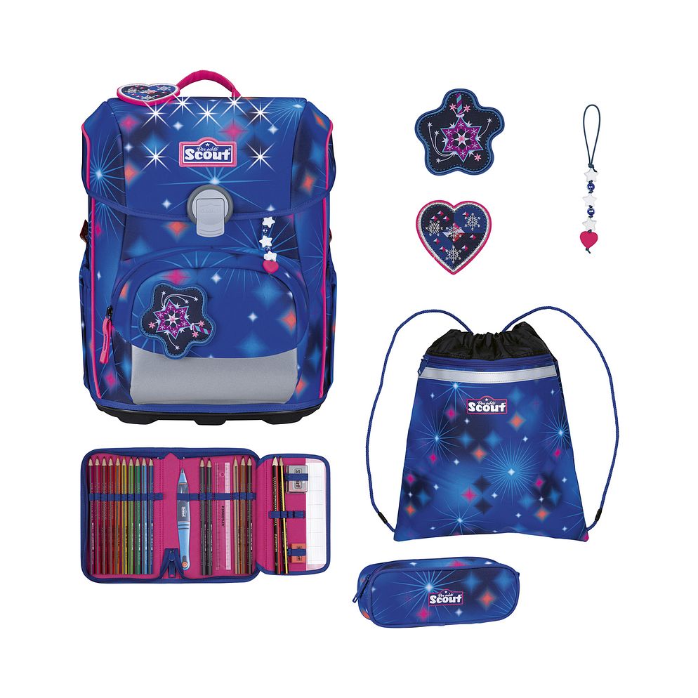 Scout Neo LED Juego de mochilas escolares 8 piezas Scout Neo LED Juego de mochilas escolares 8 piezas