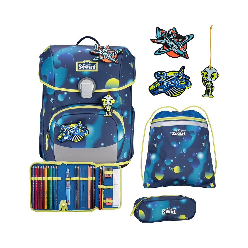 Scout Neo LED Set di borse per la scuola 8 pezzi