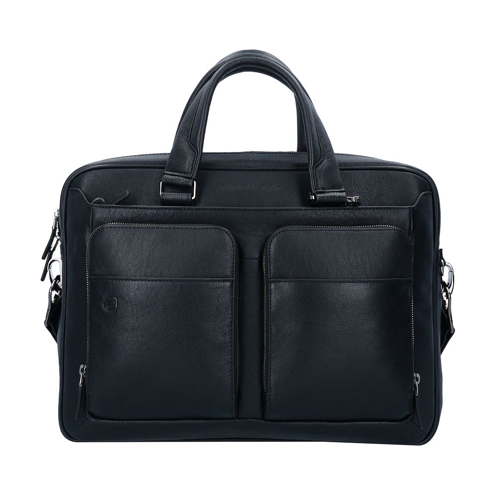 Piquadro Black Square Valigetta Vera Pelle 39 cm Vano porta PC Piquadro Black Square Valigetta Vera Pelle 39 cm Vano porta PC