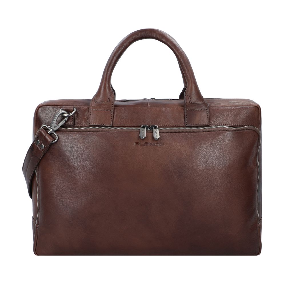 Plevier Vintage Bill Valigetta Vera Pelle 40 cm Vano porta PC Plevier Vintage Bill Valigetta Vera Pelle 40 cm Vano porta PC