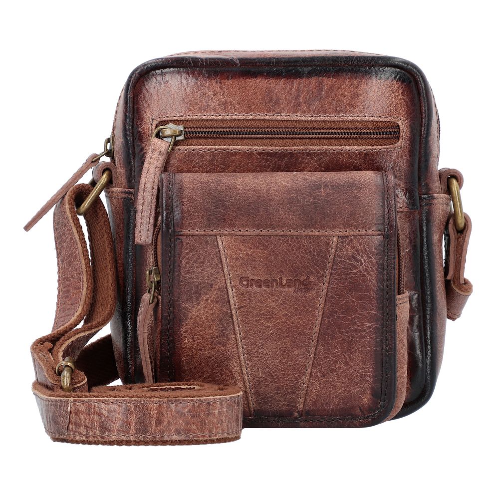 Greenland Nature Mascu & Line Borsa a tracolla Vera Pelle 20 cm Greenland Nature Mascu & Line Borsa a tracolla Vera Pelle 20 cm