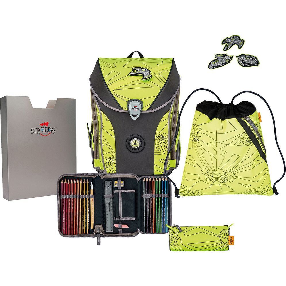 DerDieDas ErgoFlex Max Superflash Set di borse per la scuola 5 pezzi DerDieDas ErgoFlex Max Superflash Set di borse per la scuola 5 pezzi