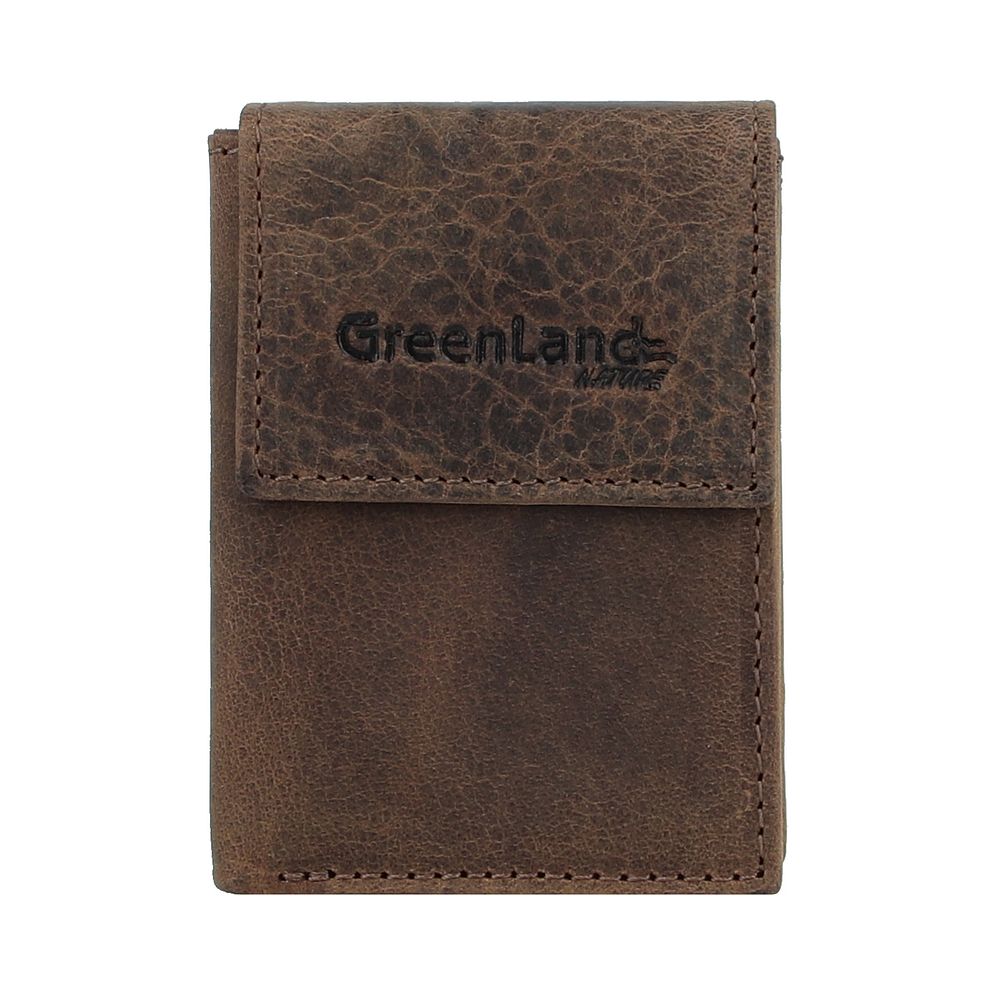 Greenland Nature Montenegro Portafoglio Protezione RFID Vera Pelle 9 cm