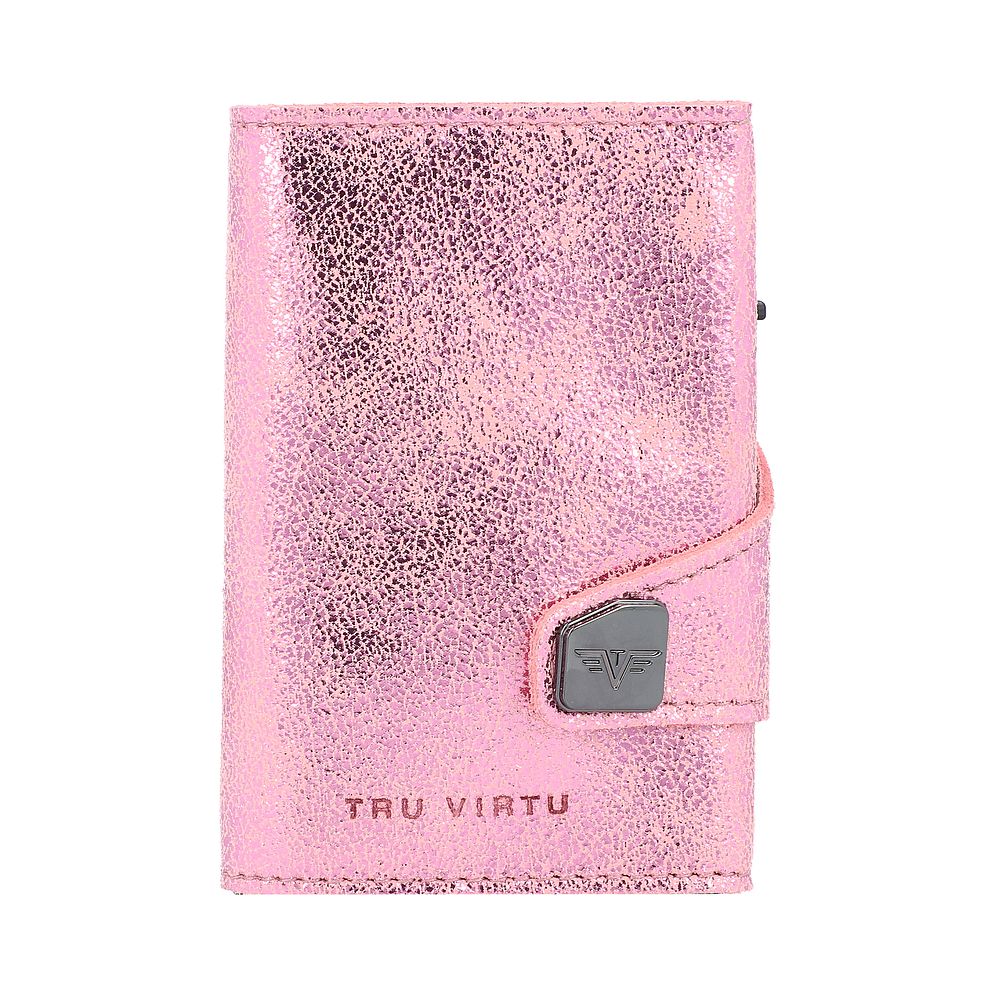 Tru Virtu Custodia per carta di credito Protezione RFID Vera Pelle 6.5 cm