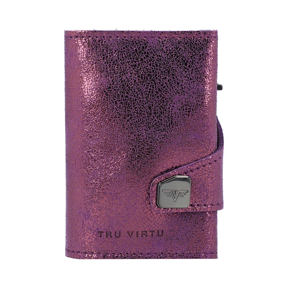 Tru Virtu Custodia per carta di credito Protezione RFID Vera Pelle 6.5 cm
