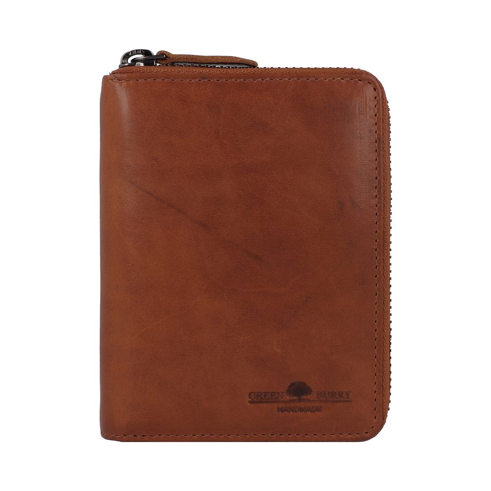 Greenburry Newport Portafoglio Protezione RFID Vera Pelle 13 cm
