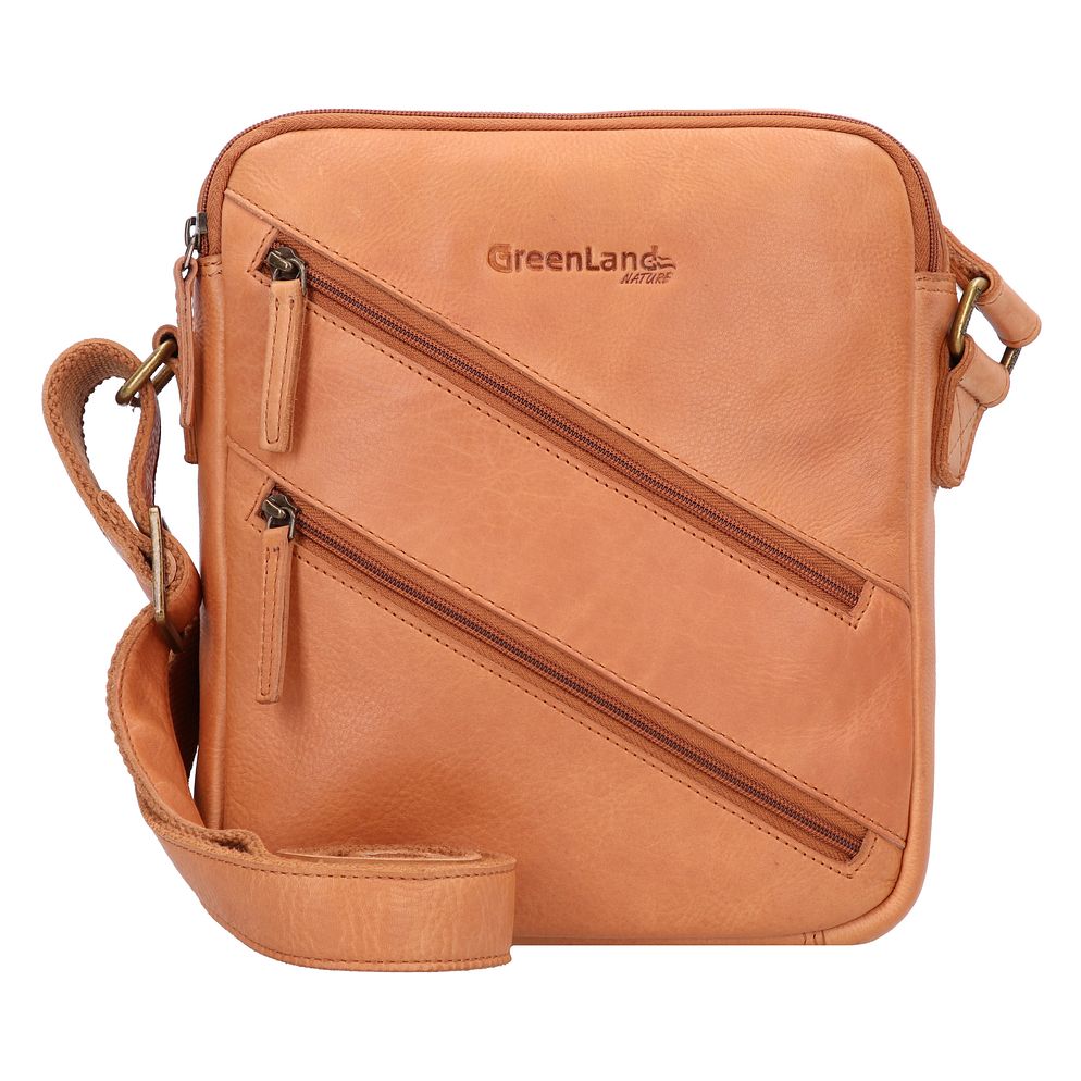 Greenland Nature Crossbody-väska RFID-skydd Läder 21 cm