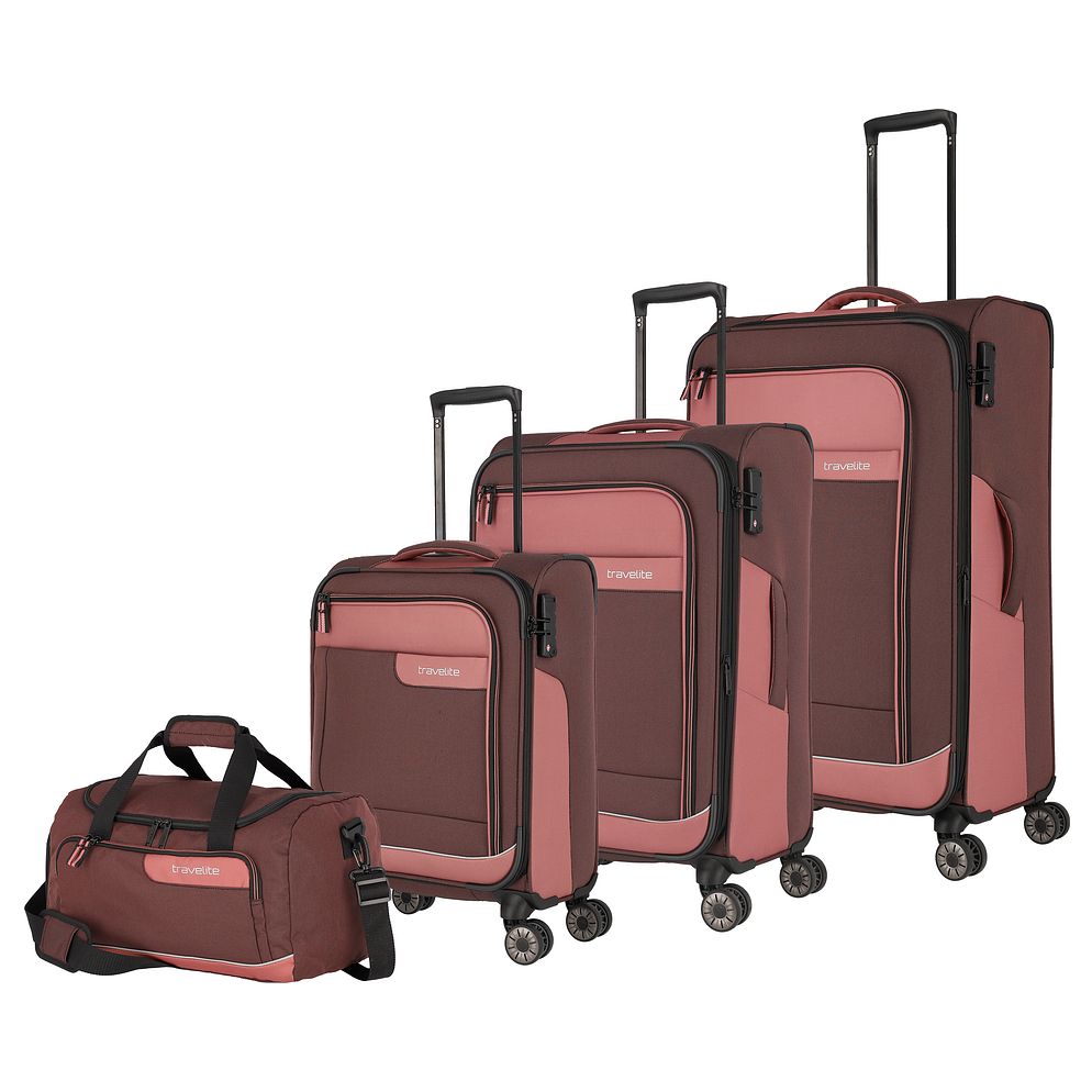 Travelite Viia 4-hjulig Resväskeset 4-delad med expansionsveck