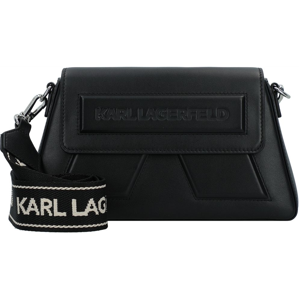 Karl Lagerfeld Ikon Borsa a tracolla Vera Pelle 25 cm Karl Lagerfeld Ikon Borsa a tracolla Vera Pelle 25 cm