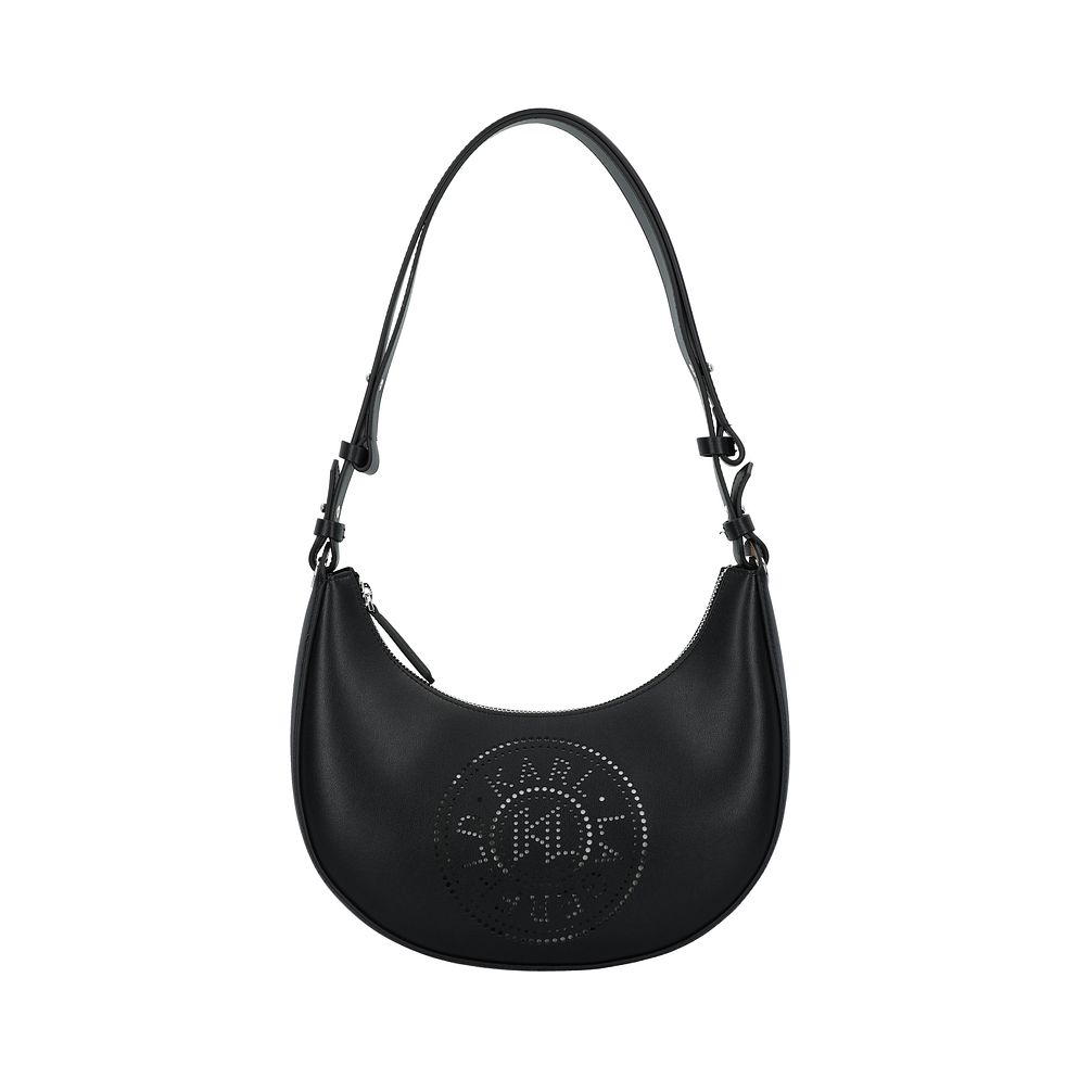 Karl Lagerfeld Circle Borsa a spalla Vera Pelle 28 cm