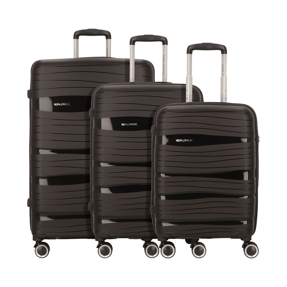 Worldpack Miami 4-hjulig Resväskeset 3-delad Worldpack Miami 4-hjulig Resväskeset 3-delad