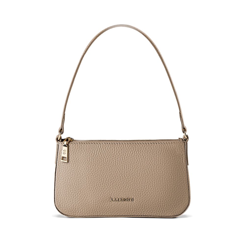 Lazarotti Bolso de hombro tipo pochette de piel de Bolonia, 22 cm