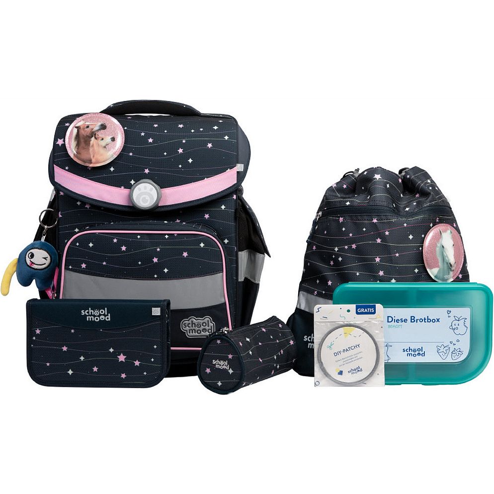School-Mood Timeless Pro Juego de mochilas escolares 7 piezas School-Mood Timeless Pro Juego de mochilas escolares 7 piezas