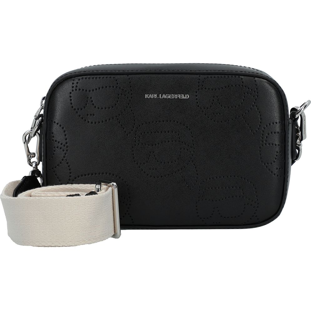 Karl Lagerfeld Ikon Borsa a tracolla Vera Pelle 22 cm Karl Lagerfeld Ikon Borsa a tracolla Vera Pelle 22 cm