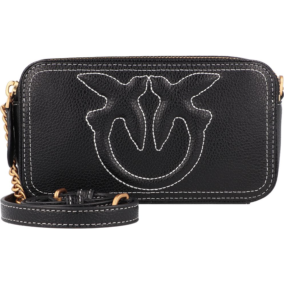 PINKO Carrie Mini Borsa Borsa a tracolla Vera Pelle 18 cm PINKO Carrie Mini Borsa Borsa a tracolla Vera Pelle 18 cm