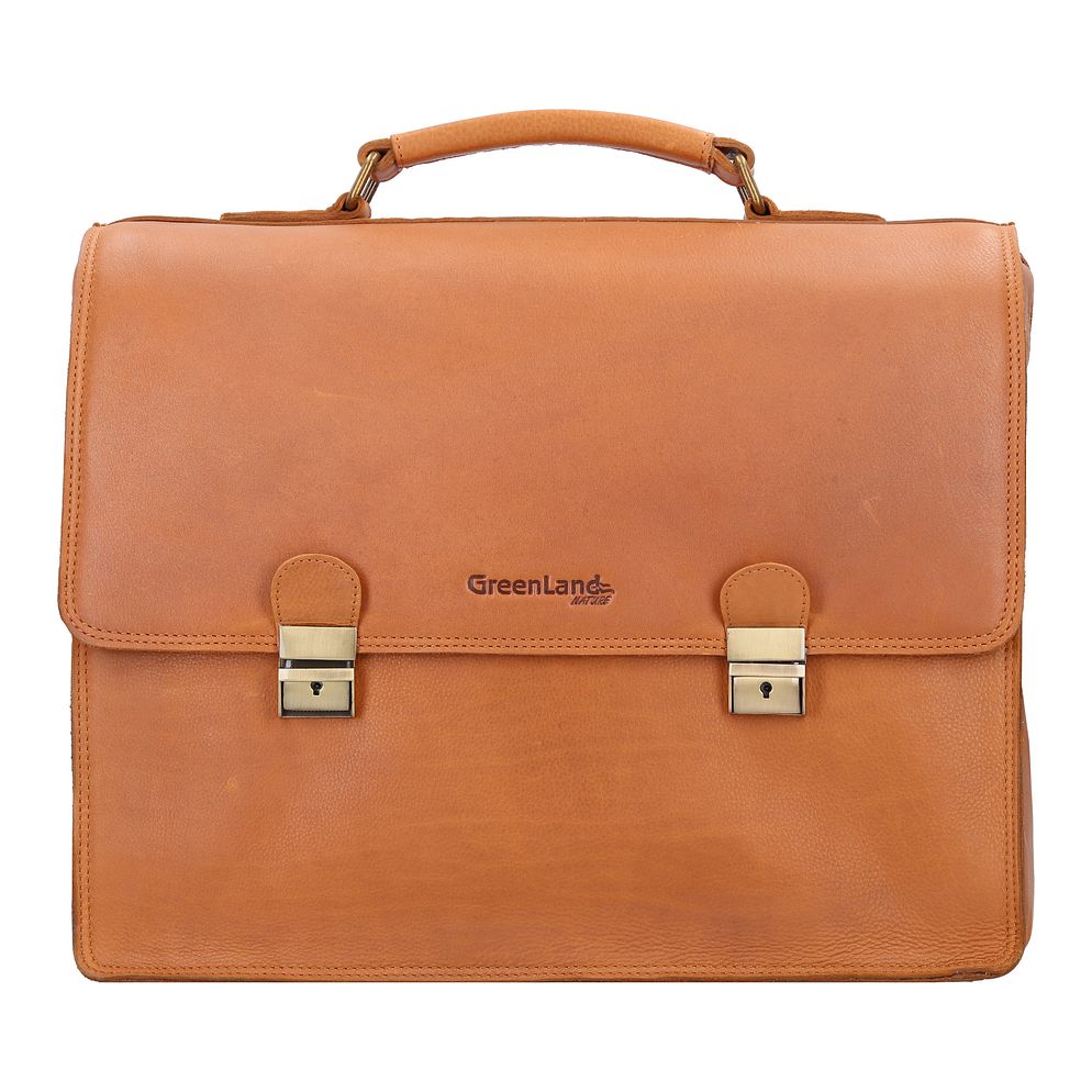 Greenland Nature Dokumenttaske RFID-beskyttelse Læder 40 cm Laptoprum