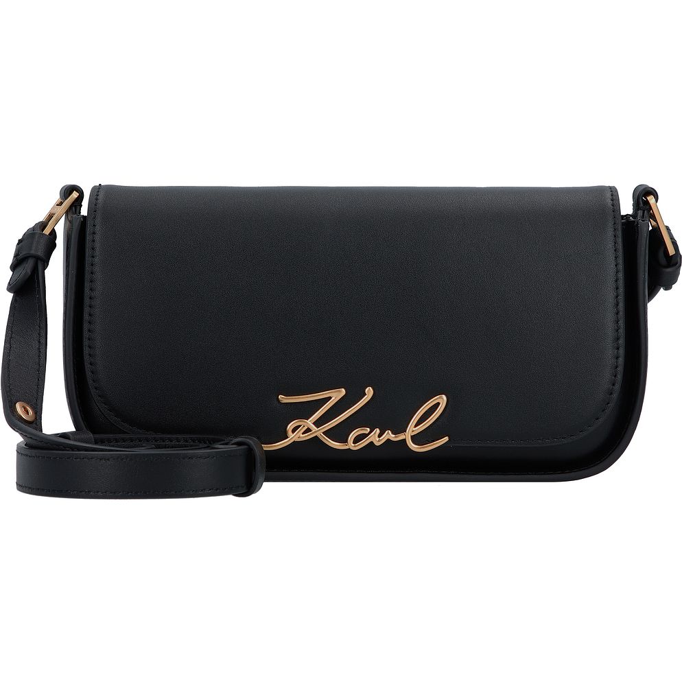 Karl Lagerfeld Signature Borsa a spalla Vera Pelle 24 cm