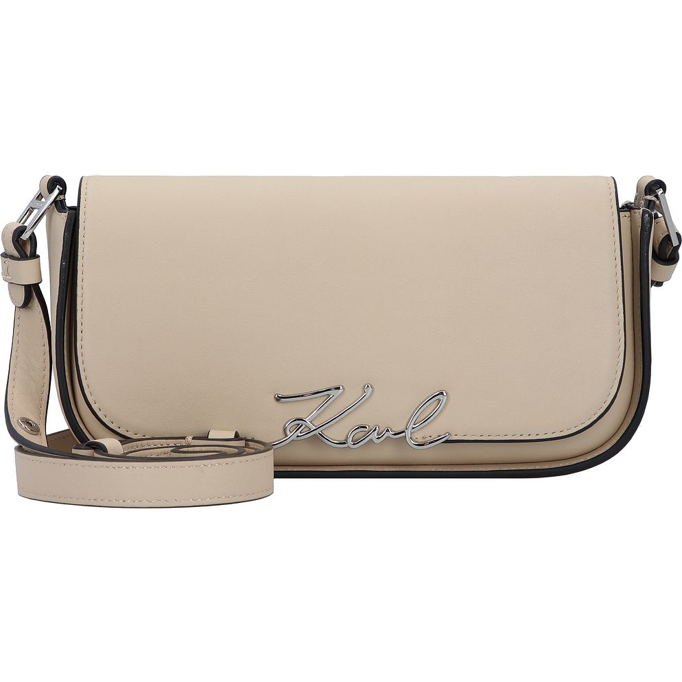 Karl Lagerfeld Signature Borsa a spalla Vera Pelle 24 cm Karl Lagerfeld Signature Borsa a spalla Vera Pelle 24 cm