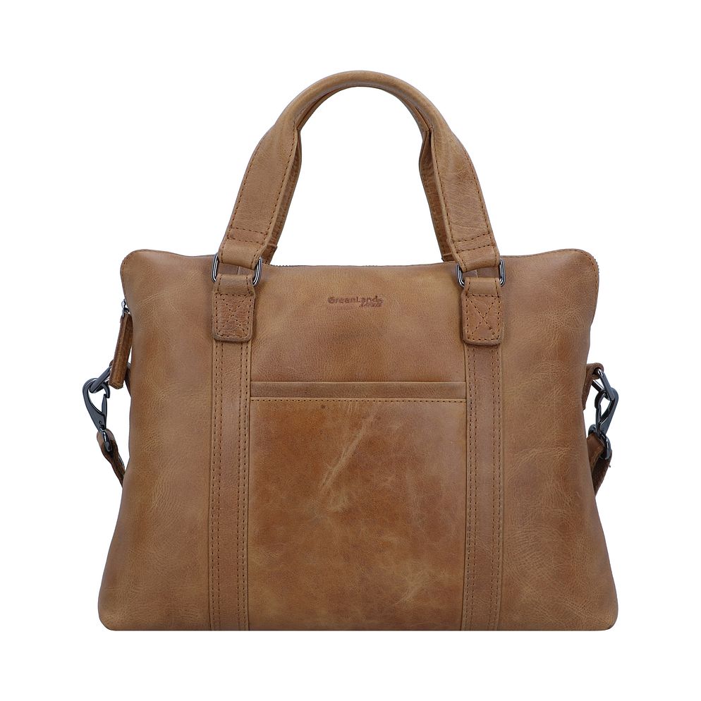 Greenland Nature Light Cartella Vera Pelle 38 cm Vano porta PC