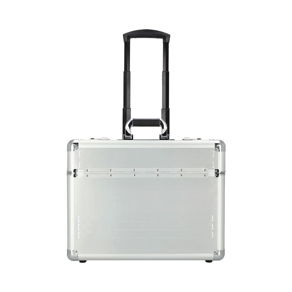 Dermata Trolley pilota a 2 ruote in alluminio, 48 cm, con scomparto per laptop Dermata Trolley pilota a 2 ruote in alluminio, 48 cm, con scomparto per laptop