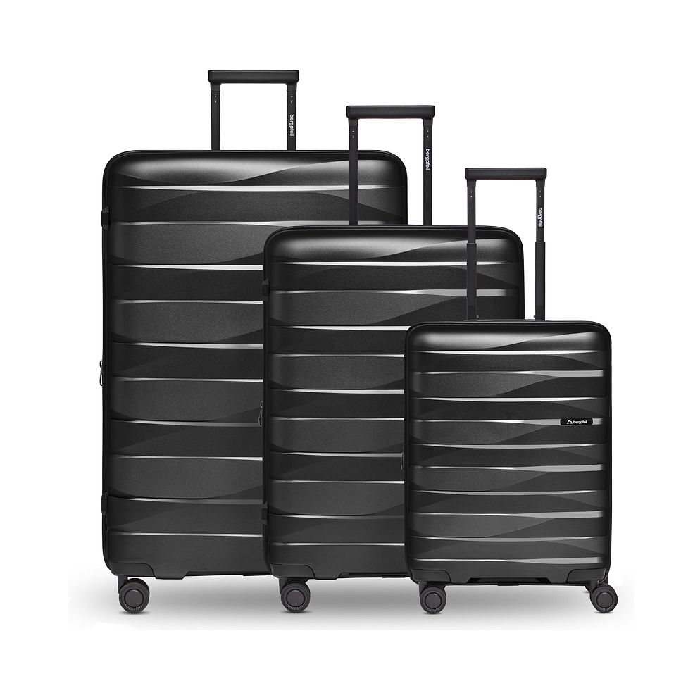 Bergpfeil Travel 4 ruedas Juego de maletas 3 piezas Con asa expansible Bergpfeil Travel 4 ruedas Juego de maletas 3 piezas Con asa expansible