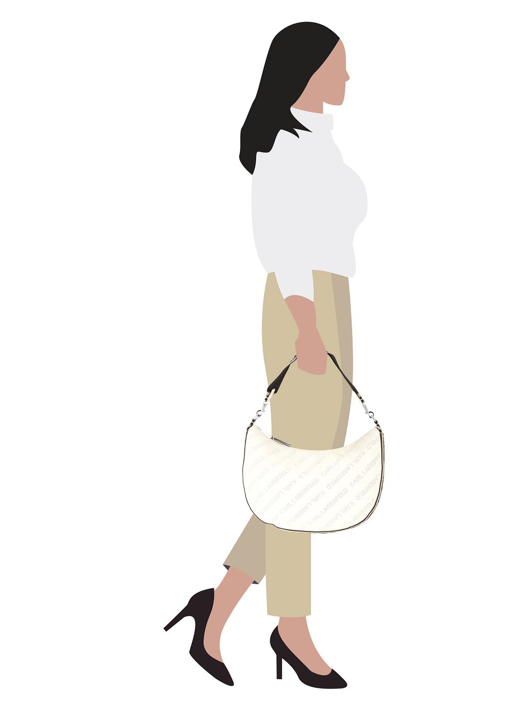 Karl Lagerfeld Moon Borsa a spalla 34 cm Karl Lagerfeld Moon Borsa a spalla 34 cm
