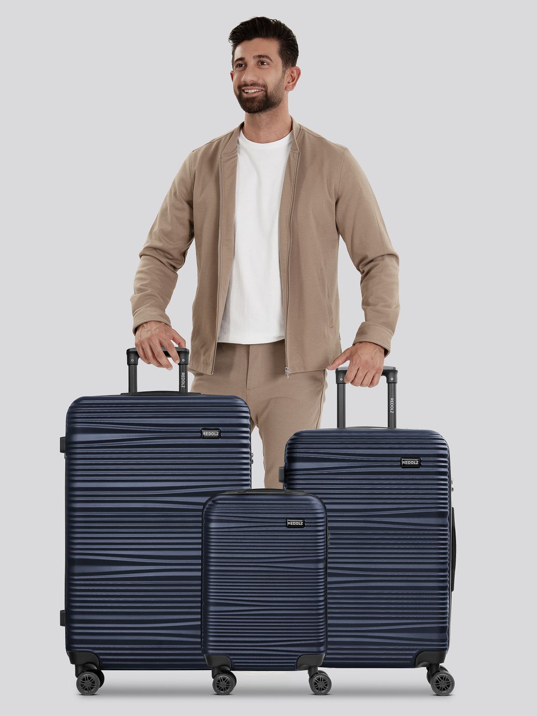 Redolz Essentials 16 3-SET 4 ruote Set di valigie 3 pezzi Redolz Essentials 16 3-SET 4 ruote Set di valigie 3 pezzi