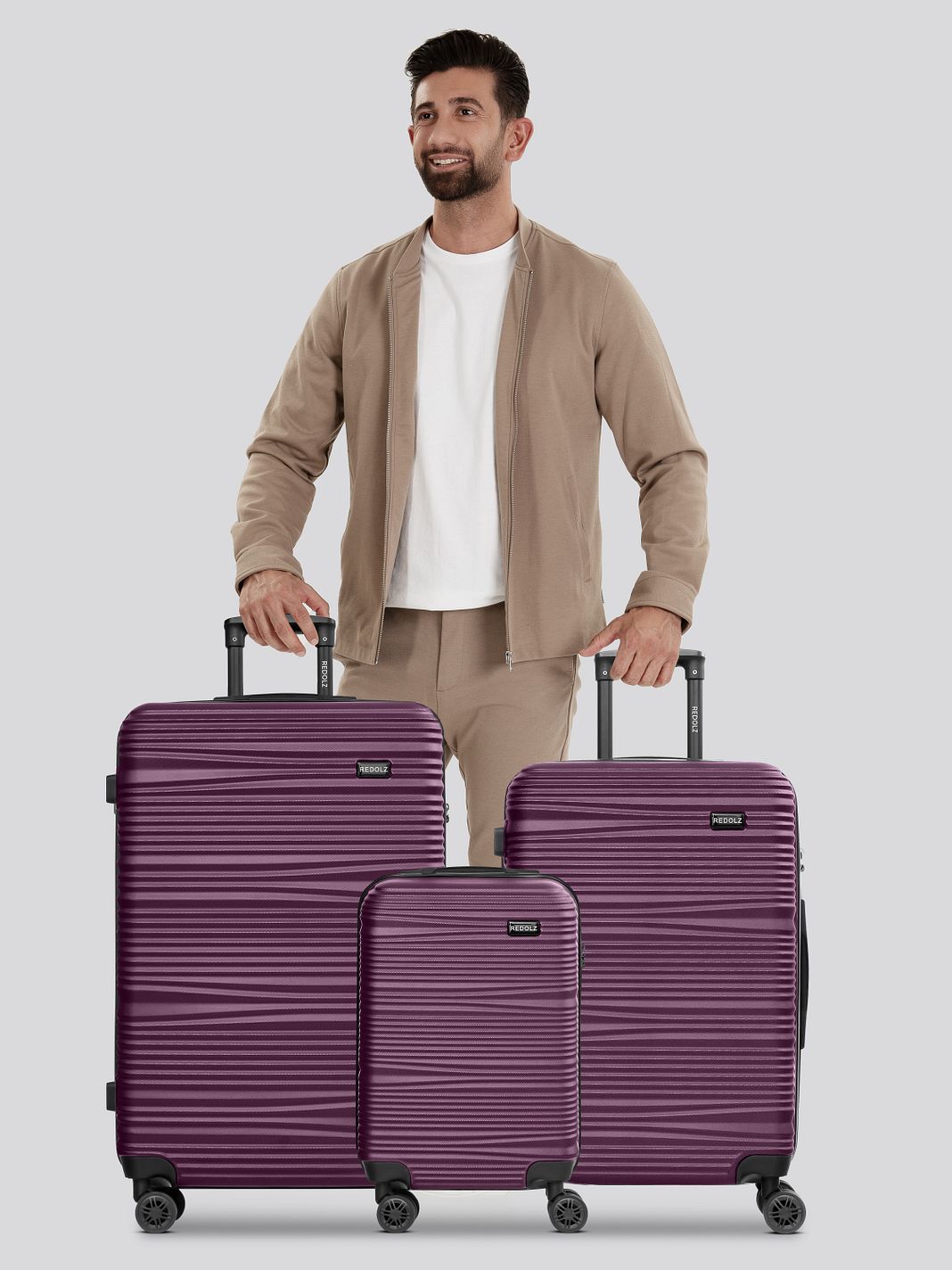 Redolz Essentials 16 3-SET 4 ruote Set di valigie 3 pezzi Redolz Essentials 16 3-SET 4 ruote Set di valigie 3 pezzi