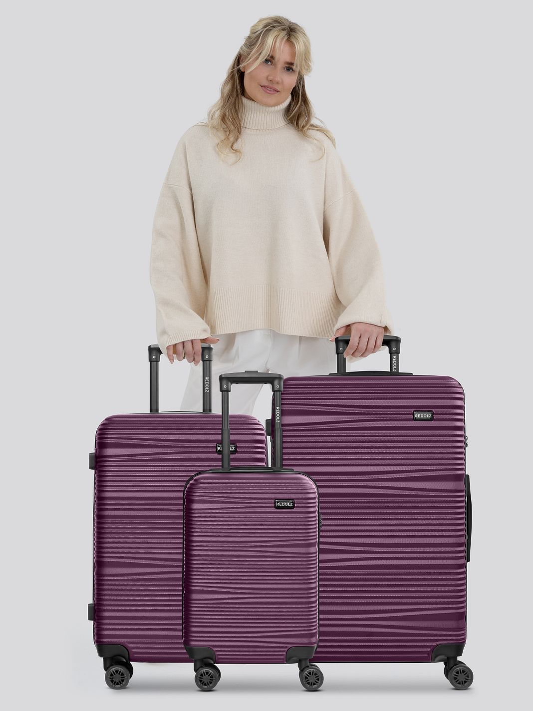 Redolz Essentials 16 3-SET 4 ruote Set di valigie 3 pezzi Redolz Essentials 16 3-SET 4 ruote Set di valigie 3 pezzi