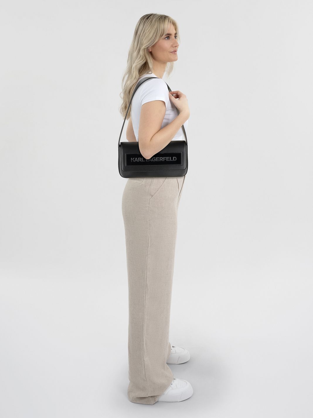 Karl Lagerfeld Ikon K Borsa a spalla Vera Pelle 24 cm