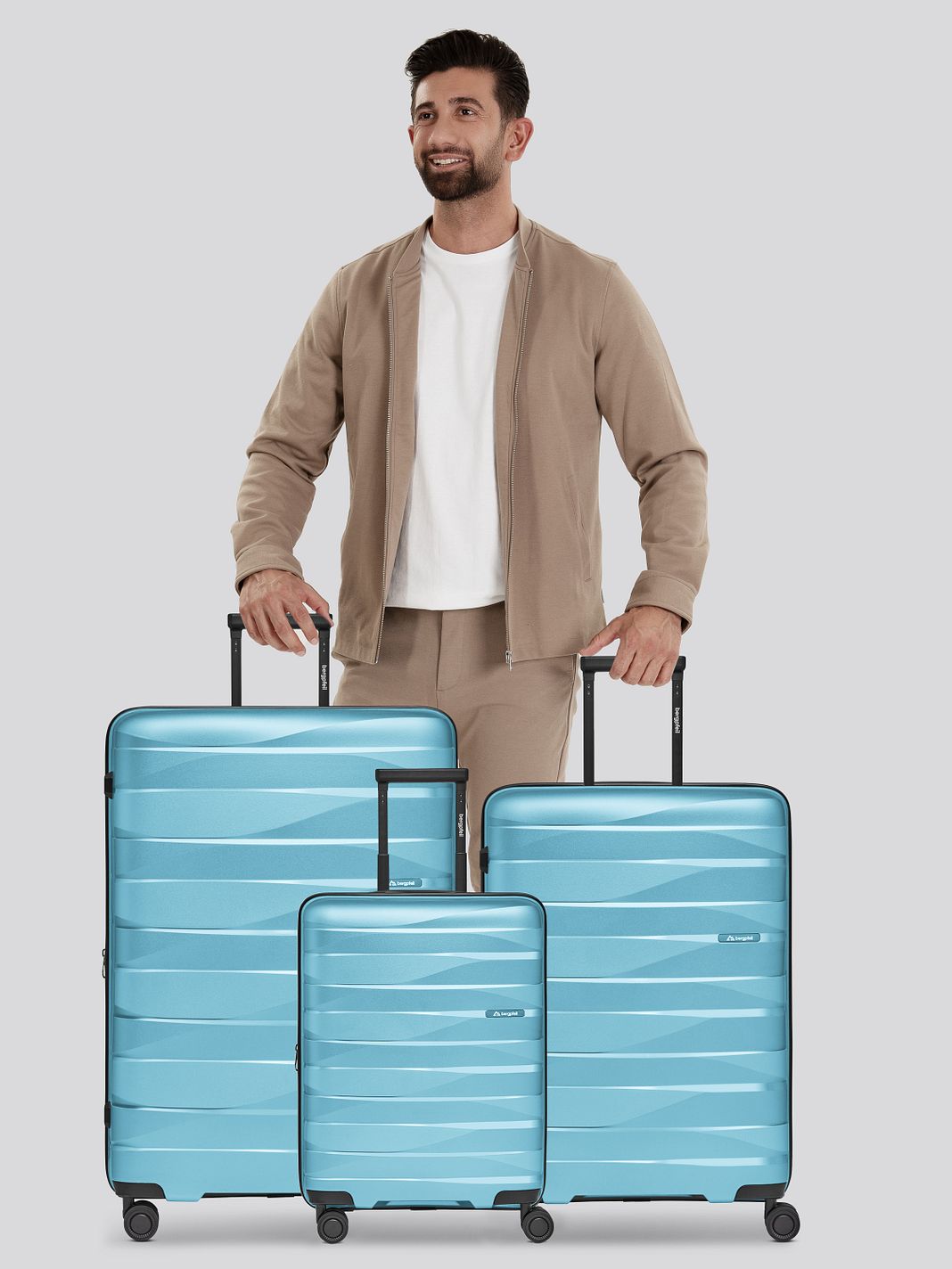 Bergpfeil Travel 4 ruote Set di valigie 3 pezzi espandibile