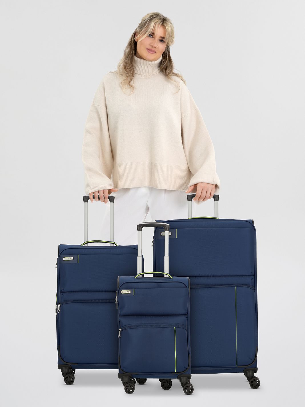 d & n Travel Line 6704 4 ruote Set di valigie 3 pezzi d & n Travel Line 6704 4 ruote Set di valigie 3 pezzi